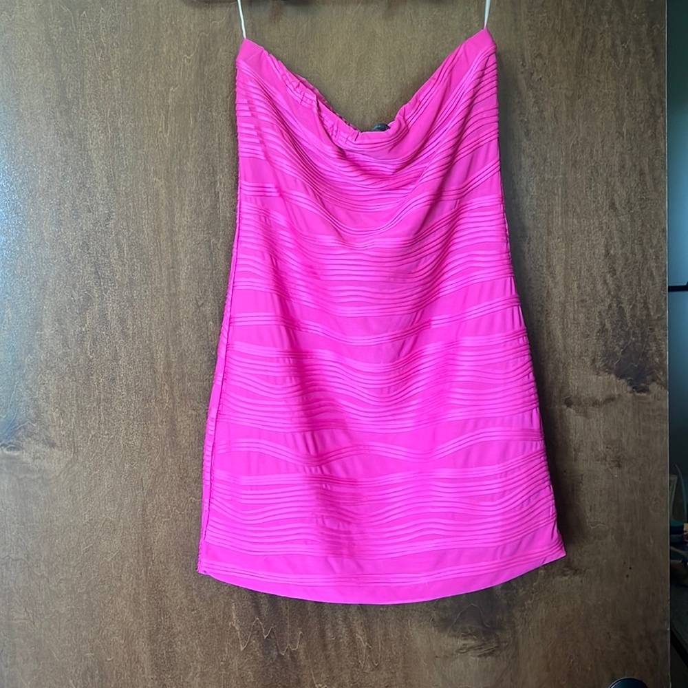 NWT Pink Strapless Dress! Size M!